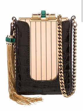 Gucci Crocodile GarçonTassel Evening Clutch